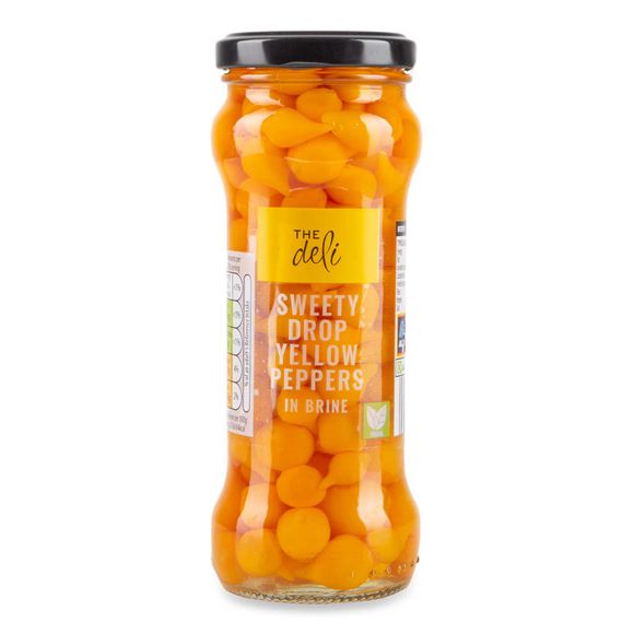 Sweety Drop Yellow Peppers In Brine 235g (150g Drained) The Deli